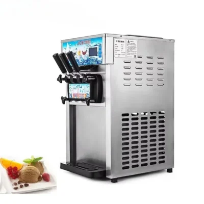 Sihao Commercial Ice Cream freezer Machine 3-flavor Yogurt Maker One-click Clean 18L/H LCD Display new soft ice cream machine