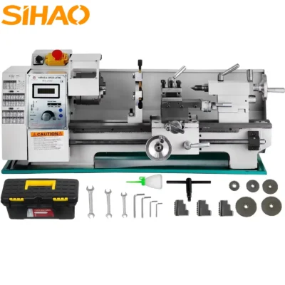 SIHAO 220x600mm Metal Lathe Variable Speed Mini 3-Jaw Chuck | High Precision Mechanical Lathe for Drilling/Threading